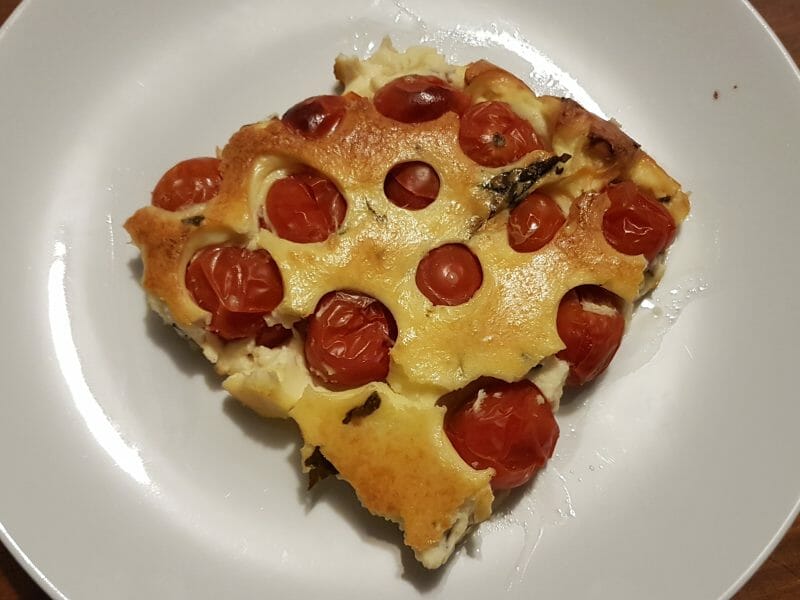 Cliquez pour zoomer ! Clafoutis tomates cerises et fromage de chèvre Thermomix par Krn1
