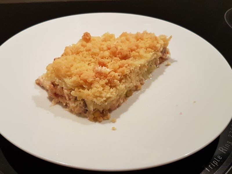 Cliquez pour zoomer ! Crumble de saumon et poireaux Thermomix par Krn1