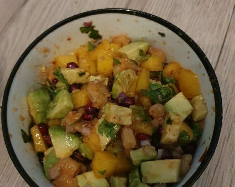 Cliquez pour zoomer ! Ceviche de crevettes, mangue, avocat Thermomix par gigiaubepine6440