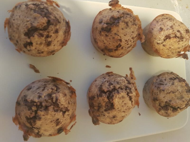 Cliquez pour zoomer ! Muffins au son d’avoine et aux pépites de chocolat Thermomix par Coukie