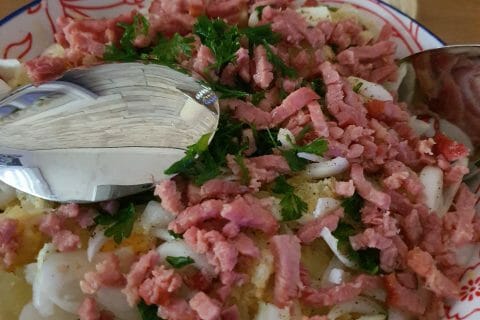 Cliquez pour zoomer ! Salade de pommes de terre au bacon Thermomix par Saperlipopette