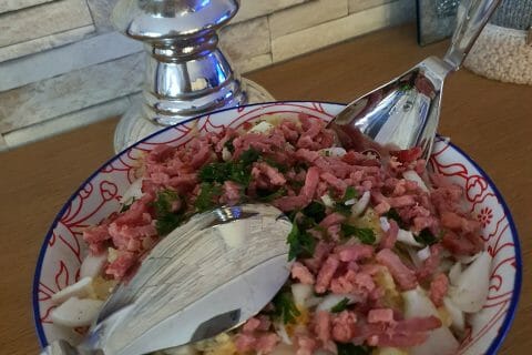 Cliquez pour zoomer ! Salade de pommes de terre au bacon Thermomix par Saperlipopette
