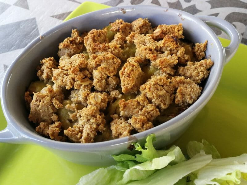 Cliquez pour zoomer ! Crumble courgettes, basilic et parmesan Thermomix par Lala04