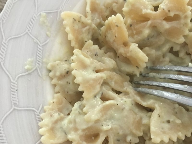 Cliquez pour zoomer ! Farfalle à la crème de courgettes Thermomix par ambreden59