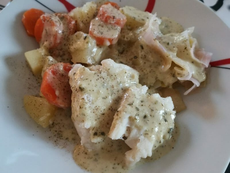 Cliquez pour zoomer ! Filet de cabillaud et sa sauce persillée Thermomix par marynette27