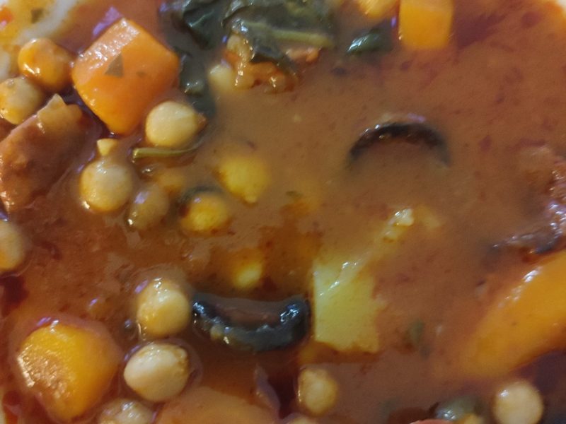 Cliquez pour zoomer ! Ragoût de pois chiches au chorizo et épinards Thermomix par Perrinesix