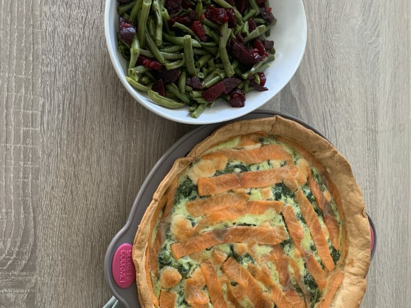 Cliquez pour zoomer ! Tarte épinards, saumon et chèvre Thermomix par antho47300