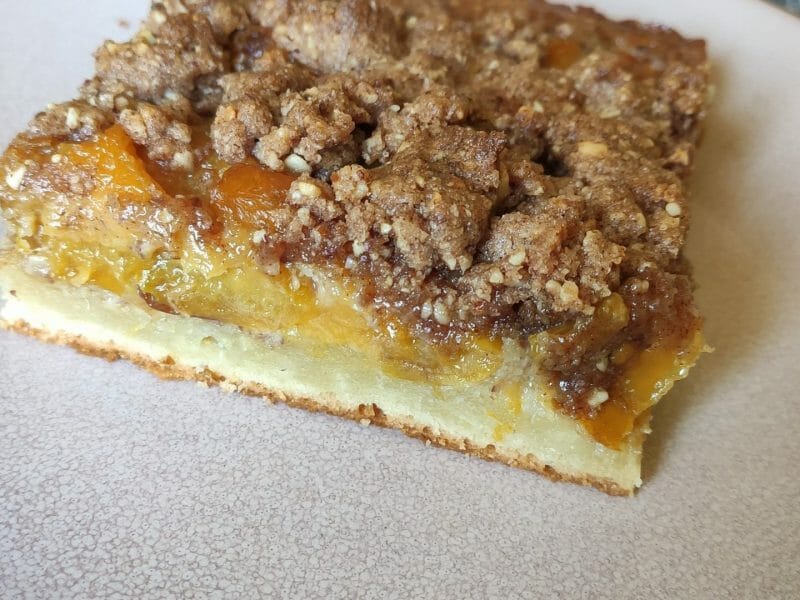 Cliquez pour zoomer ! Tarte briochée aux prunes avec streusel Thermomix par lorene24