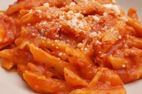 Cliquez pour zoomer ! Penne au chorizo au Thermomix