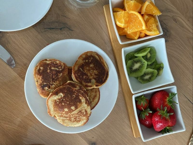 Cliquez pour zoomer ! Pancakes healthy flocons d’avoine et banane Thermomix par NosilaM