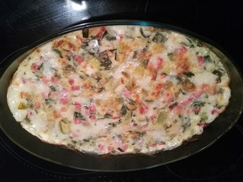 Gratin de poireau au jambon au Thermomix - Cookomix
