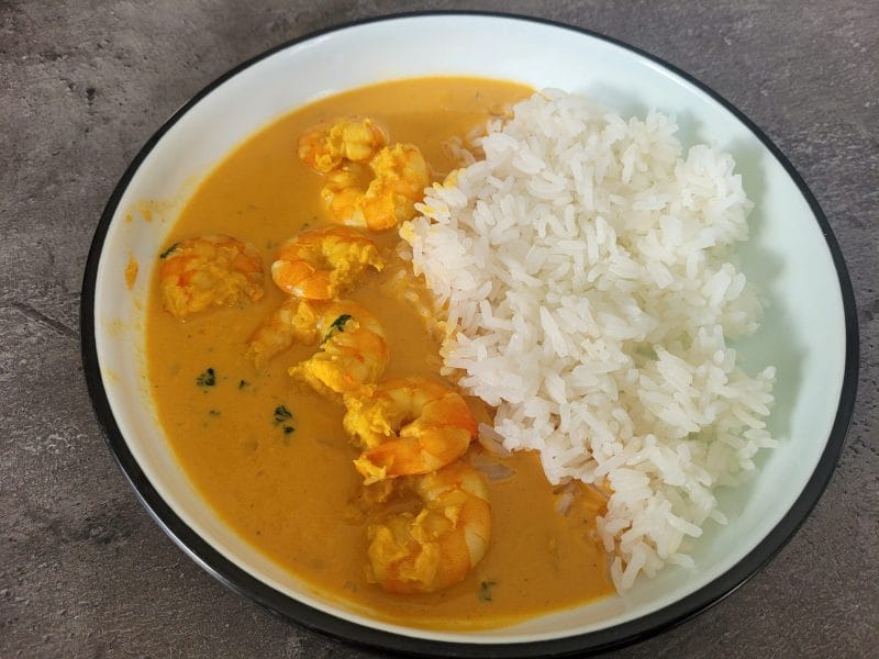 Cliquez pour zoomer ! Curry de crevettes au lait de coco Thermomix par Ternisien