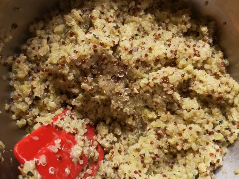Cliquez pour zoomer ! Risotto de quinoa, courgettes et saumon Thermomix par Poudre de perle