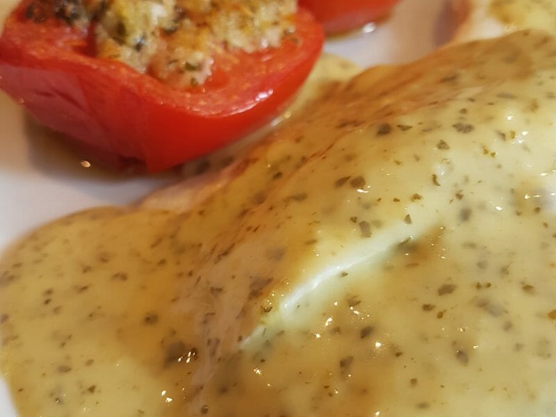 Cliquez pour zoomer ! Filet de cabillaud et sa sauce persillée Thermomix par lebulot