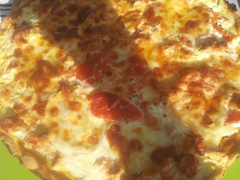 Cliquez pour zoomer ! Tarte au thon, tomate et moutarde Thermomix par marioncloepablo