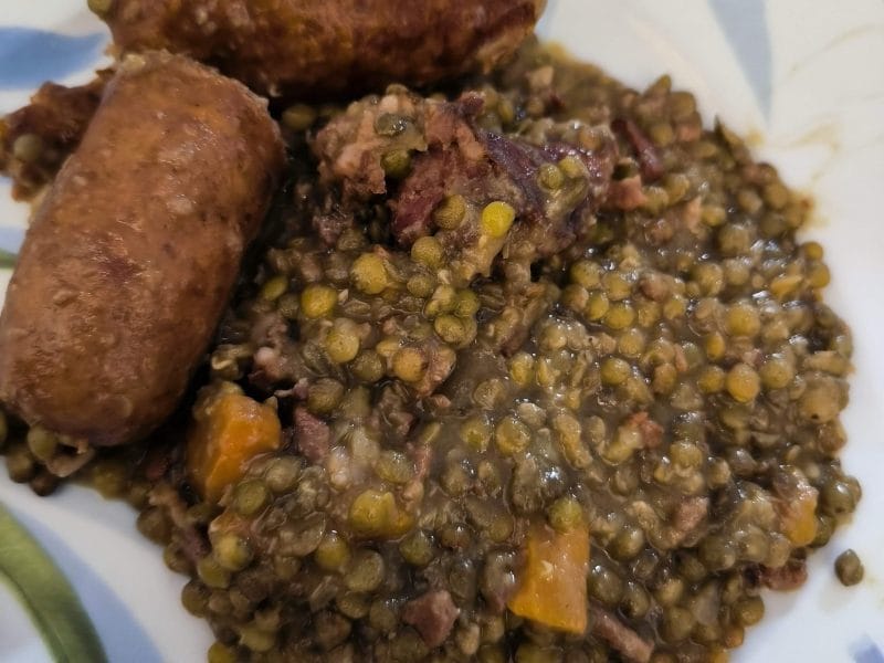 Cliquez pour zoomer ! Lentilles et ses saucisses Thermomix par cleyvit