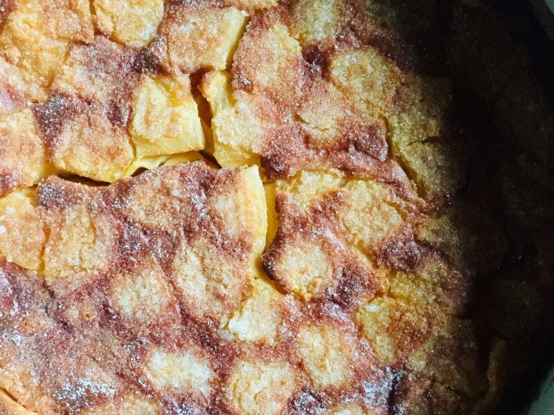 Cliquez pour zoomer ! Flognarde aux pommes (clafoutis aux pommes) Thermomix par chayaa