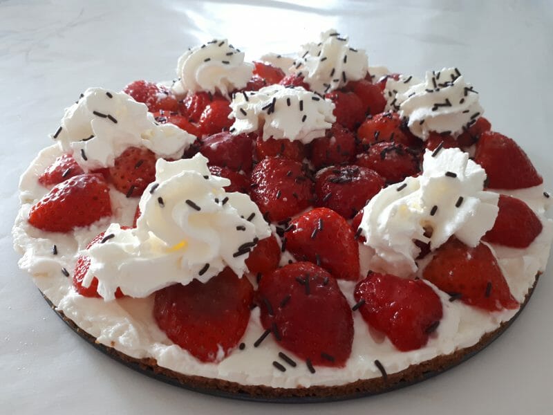 Cliquez pour zoomer ! Tarte aux fraises sans cuisson Thermomix par Kinziger