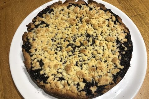 Cliquez pour zoomer ! Tarte aux myrtilles façon crumble Thermomix par DECHANET