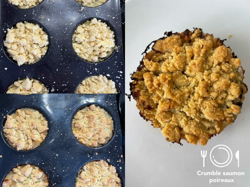 Cliquez pour zoomer ! Crumble de saumon et poireaux Thermomix par MM