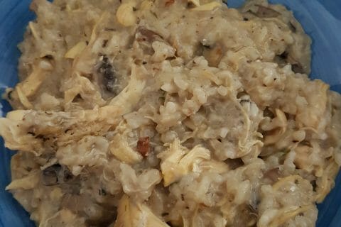 Cliquez pour zoomer ! Risotto poulet et champignons au Thermomix