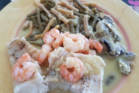 Cliquez pour zoomer ! Filets de sole aux crevettes et champignons au Thermomix
