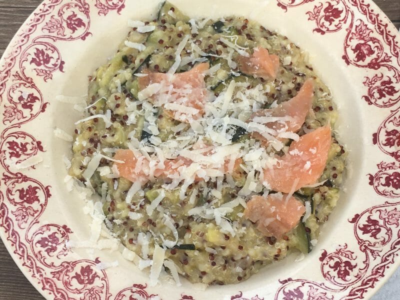 Cliquez pour zoomer ! Risotto de quinoa, courgettes et saumon Thermomix par louisegosselin