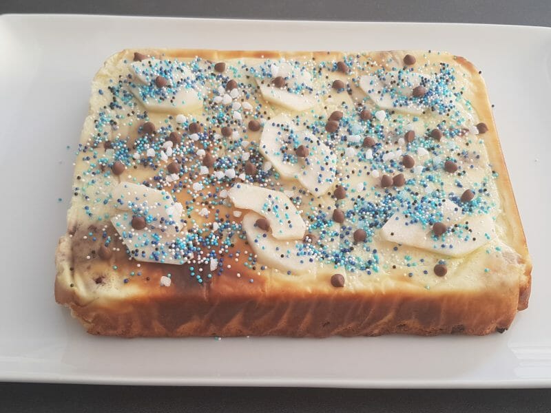 Cliquez pour zoomer ! Gâteau à la faisselle, poires et chocolat Thermomix par didine44240