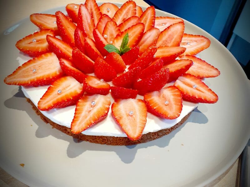 Cliquez pour zoomer ! Tarte aux fraises sans cuisson Thermomix par Celine26600