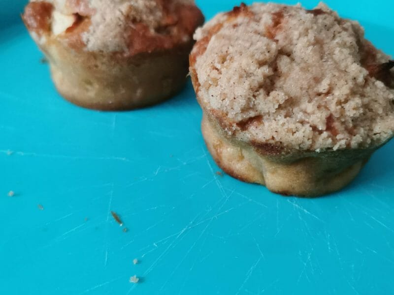 Cliquez pour zoomer ! Muffins aux pommes façon crumble Thermomix par Estl28