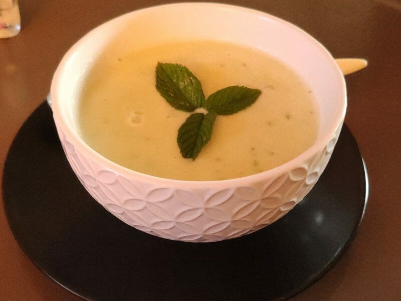 Soupe froide courgette et concombre au Thermomix