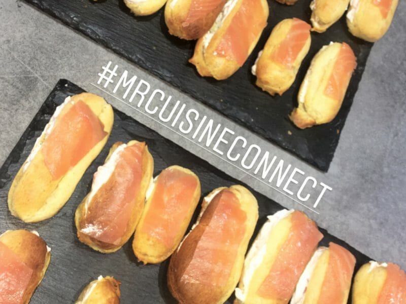 Cliquez pour zoomer ! Mini éclairs au saumon fumé Thermomix par lesmoulinous