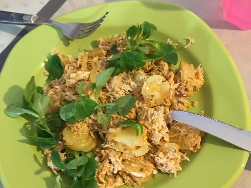 Cliquez pour zoomer ! Salade de poulet au pesto rosso Thermomix par sabrinaesco