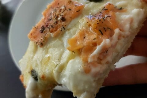 Cliquez pour zoomer ! Pizza au saumon et sauce kiri Thermomix par mariaknight