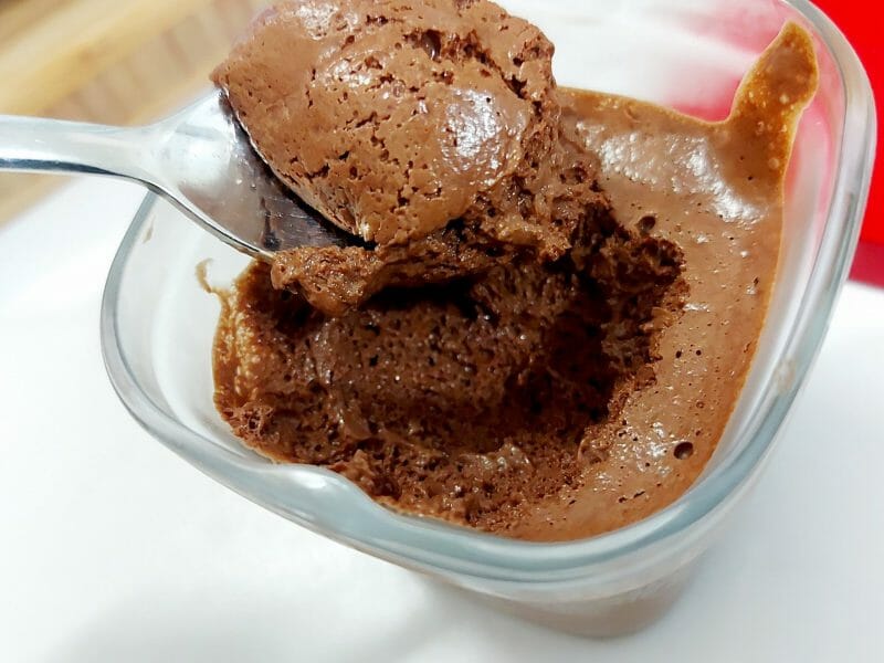 Cliquez pour zoomer ! Mousse au chocolat au jus de pois chiche Thermomix par mariaknight