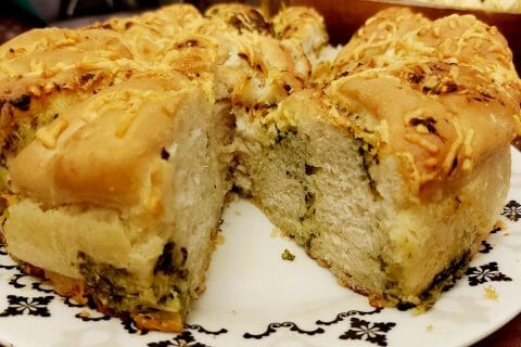 Cliquez pour zoomer ! Pain à l’ail, persil et mozzarella Thermomix par mariaknight