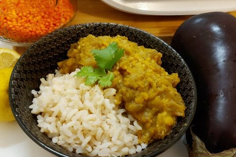 Cliquez pour zoomer ! Dhal d’aubergine et de lentilles corail Thermomix par mariaknight