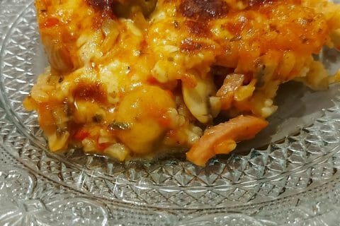 Cliquez pour zoomer ! Gratin de riz façon pizza Thermomix par mariaknight