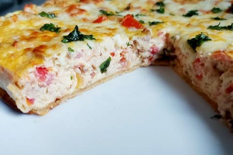 Cliquez pour zoomer ! Tarte au thon, tomate et moutarde Thermomix par mariaknight