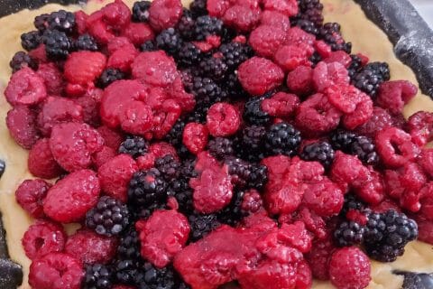 Cliquez pour zoomer ! Gâteau aux myrtilles façon crumble Thermomix par mariaknight