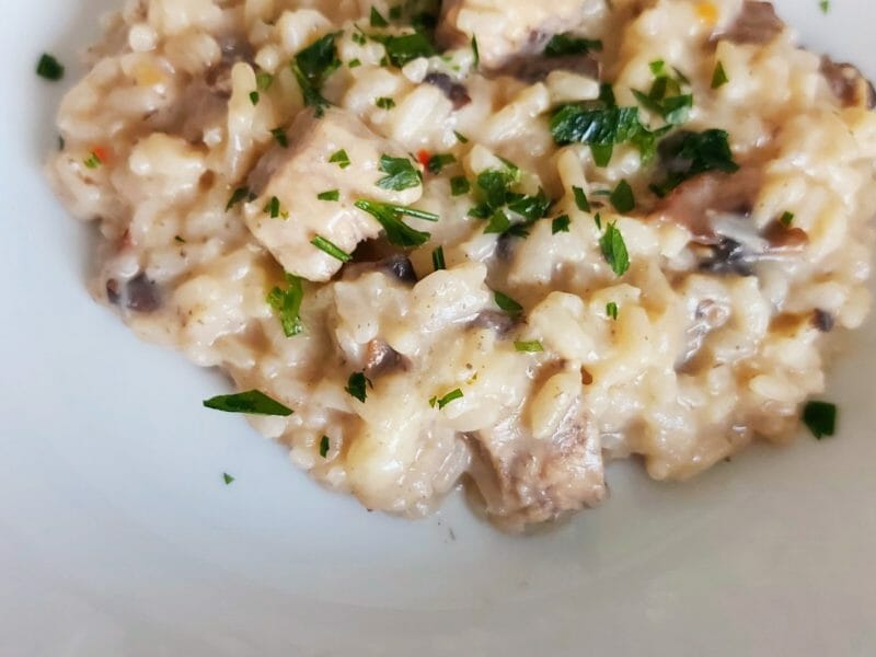 Cliquez pour zoomer ! Risotto poulet et champignons Thermomix par mariaknight
