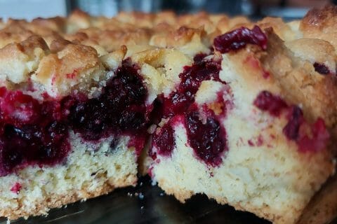 Cliquez pour zoomer ! Gâteau aux myrtilles façon crumble Thermomix par mariaknight