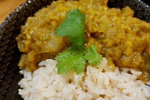 Cliquez pour zoomer ! Dhal d’aubergine et de lentilles corail Thermomix par mariaknight
