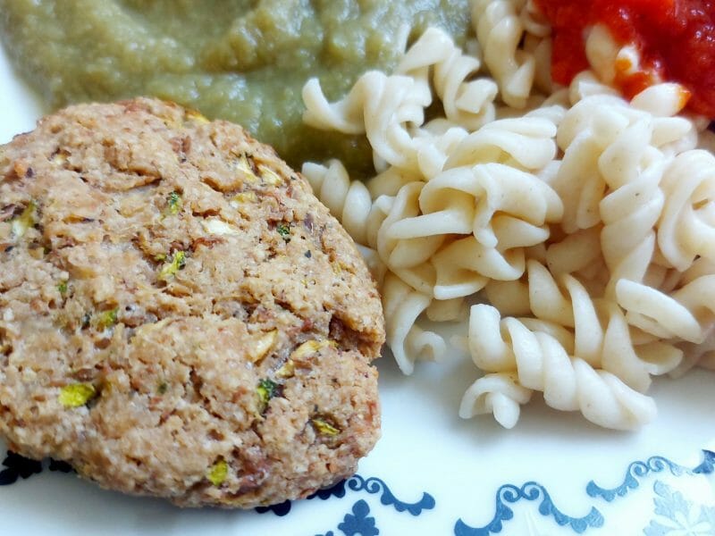 Cliquez pour zoomer ! Steaks lentilles, pois chiches, courgettes Thermomix par mariaknight