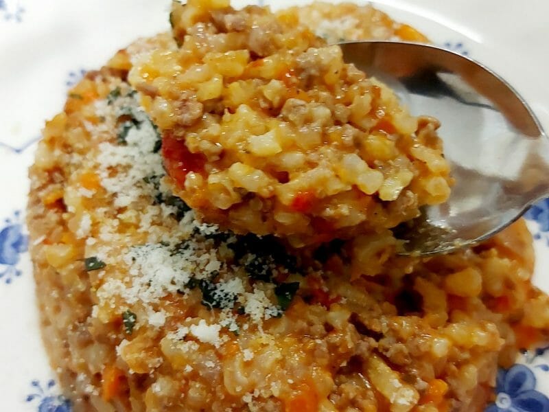 Cliquez pour zoomer ! Risotto à la bolognaise Thermomix par mariaknight