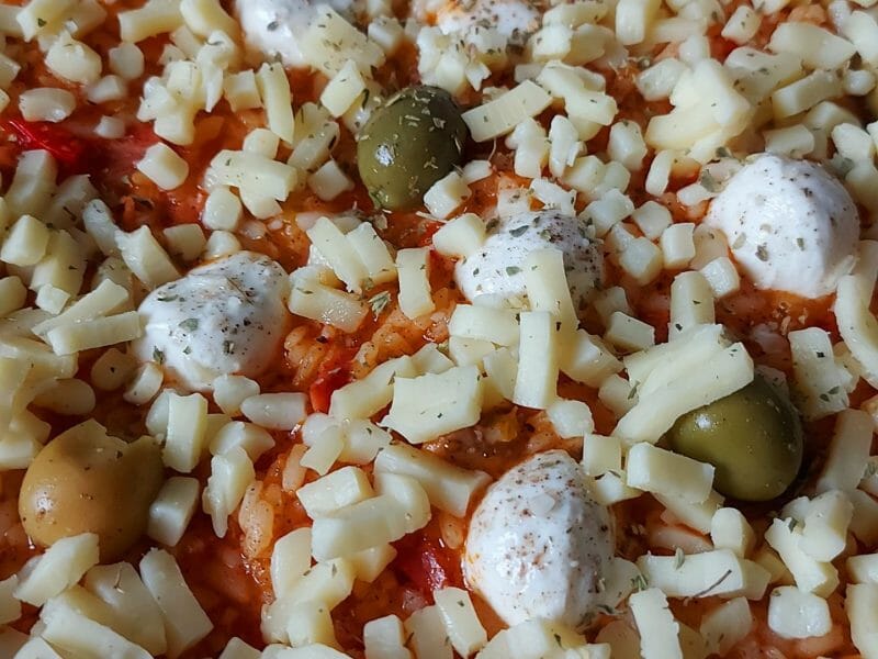 Gratin de riz façon pizza au Thermomix - Cookomix