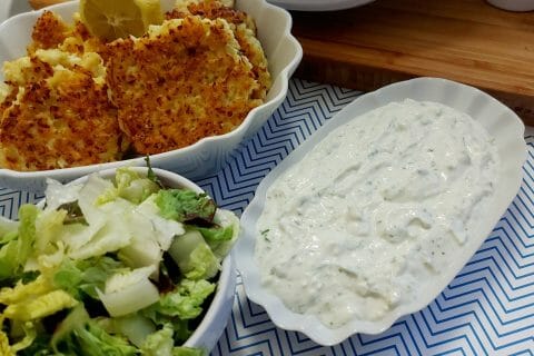 Cliquez pour zoomer ! Galettes de chou-fleur et sauce yaourt Thermomix par mariaknight