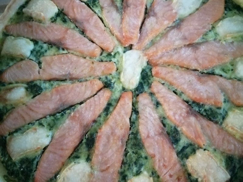 Cliquez pour zoomer ! Tarte épinards, saumon et chèvre Thermomix par kiwi64