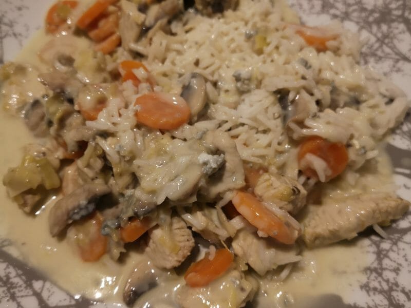 Cliquez pour zoomer ! Blanquette de dinde au bleu d’auvergne Thermomix par paillette51