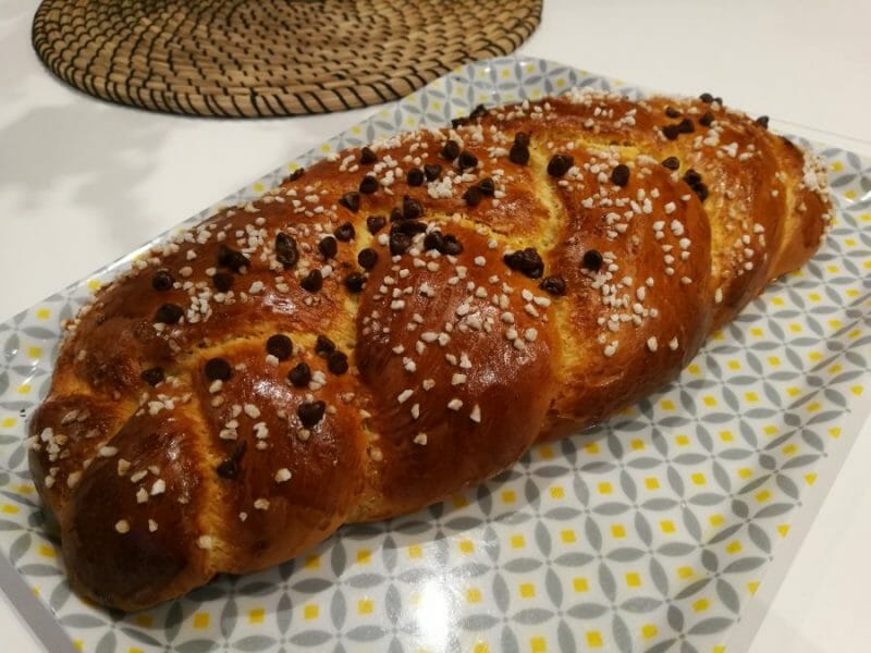Brioche tressée à la mie filante au Thermomix - Cookomix